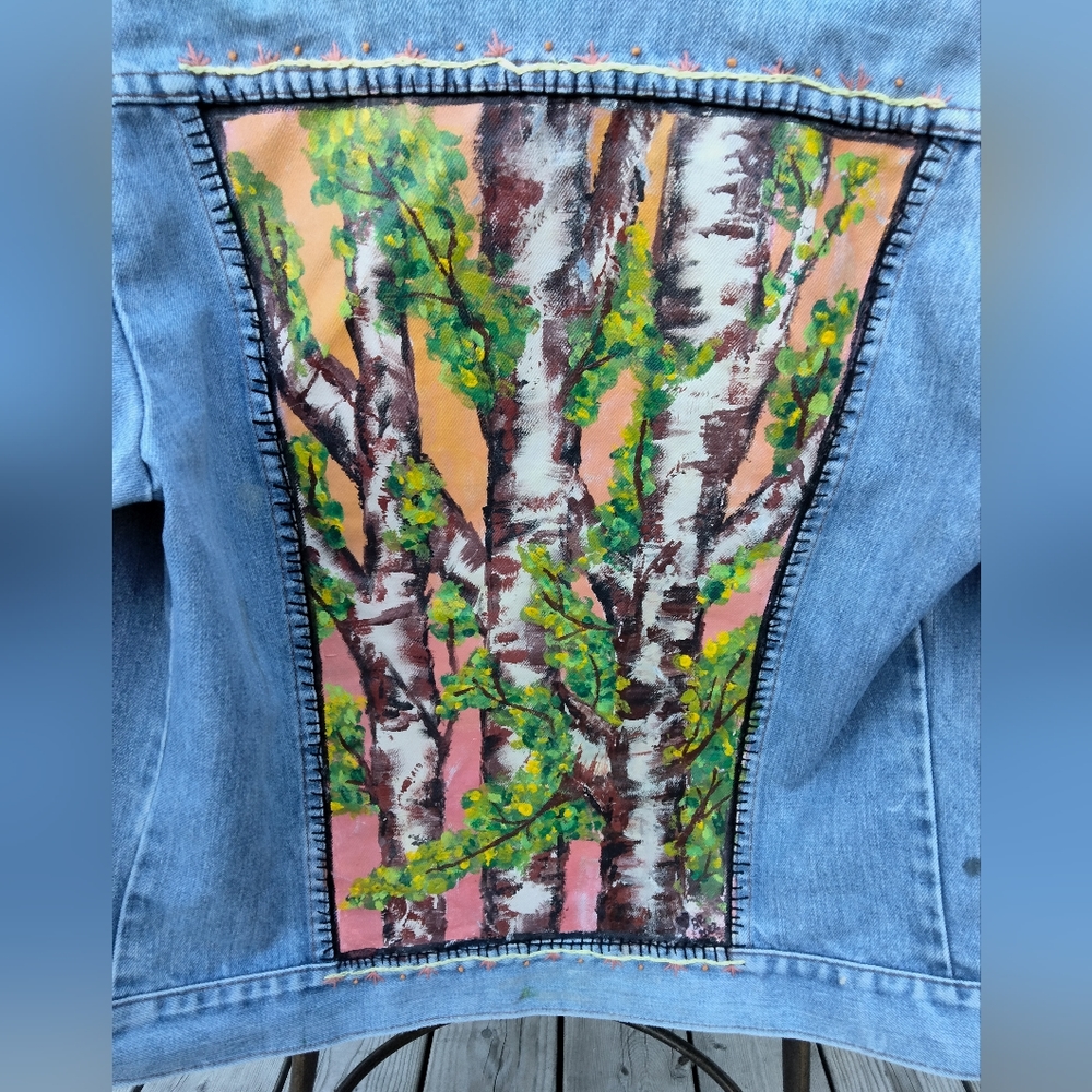 Hand Painted Denim Jacket.